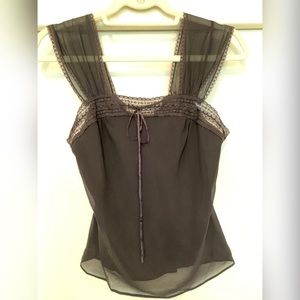 Studio M black, feminine, lace, camisole tank, XS.